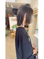 オリビアヘアー(OLIVIA HAIR) インナーネイビー×軽やか動くレイヤーロブ☆髪質改善ケア