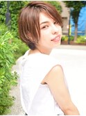 【morio池袋】大人かわいい秋冬人気斜めバング前下がりショート