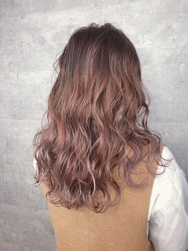 アンダーバーホワイト 天王寺阿倍野店(_WHITE) 薄ピンクベージュバレイヤージュ