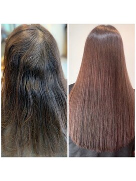 メルティー ヘア(Melty hair) ☆白髪染め+縮毛矯正☆