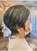 【ボブヘア/大人ショート】横顔美人ショート/30代/40代/50代