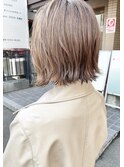 【ブリーチ無し/アッシュベージュボブ】ZEEN 山内 潤@20代30代