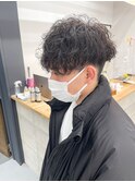 前下がりマッシュ×ツイストスパイラルパーマ