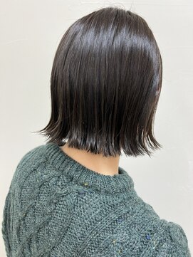 アールモンドヘア新世界 【北見】#ぱっつんボブ#切りっぱなしボブ#ボブ