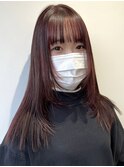 ダブルカラーピンクベージュベージュカラーケアブリーチレイヤー