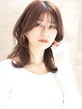 グランド(GRAND) 大人かわいい/ひし形レイヤー/ベージュアッシュ／20代30代40代