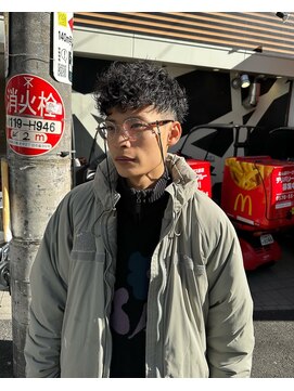 メンズアンダーバーホワイト 南海難波店(Men's _WHITE) スペインカールパーマ