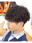 【波巻きツイスパマッシュ】メンズパーマ縦落ち束間スパイラル