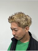 スパイキーショートフェードハイトーンエンドカラー