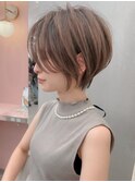 ミニウルフレイヤーカット顔周りカット前髪カットショート錦糸町