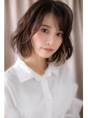 □イヤリングカラー小顔エアリーボブパーマ405戸頭10代20代30代