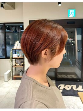 ノイ(noi) #noi_style 丸みショート×オレンジブラウン