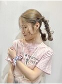 タイトツイン編みおろし＊