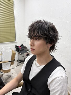 アジールヘア 所沢プロペ通り店(agir hair) 【好印象】メンズカット◎波巻きパーマ×社会人ビジネスヘア