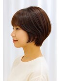  丸みショートボブ