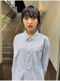 ショート/ショートボブ/ショートウルフ/無造作パーマ/暗髪/束感