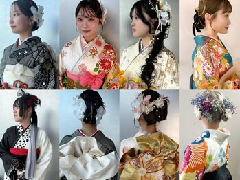 イチザサロン(ICHI THESALON)の写真/卒業式シーズン限定【朝3時開店】袴着付と和装ヘアメイク可能サロン!金箔,水引,ドライフラワーアレンジも!