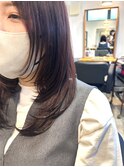小顔に見せる顔回りカット/髪質改善カラー