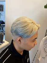 シールドヘアー 沖縄 新都心(C'LD Hair) ホワイト×ペールブルー/那覇美容室/新都心美容室