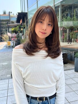 ディフィーノ 青山(DIFINO) 【DIFINO 青山】チョコレートブラウン/シャギーレイヤー