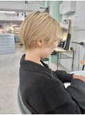 ショートボブケアブリーチダブルカラーショートカット