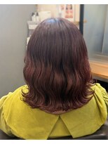 ロッカヘアエジェ(ROCCA hair eje.)&nbsp;暖色カラーのゆる外ハネボブピンクベージュ