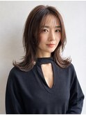 小顔見えシースルーバング×大人のくびれミディアム30代40代50代
