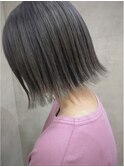 ぶつ切りシースルー　×　グレー