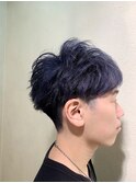 2ブロック×ネイビーブルー