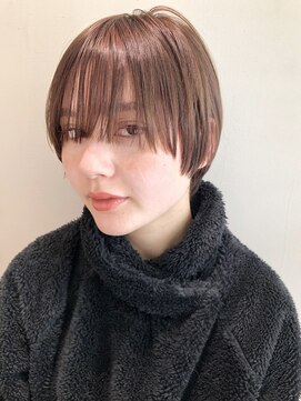 アイティー バイ アルバム 中野店(IT by ALBUM) シンプルショート_オリーブカラーハイライトカラー_87132