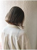 【零也】切りっぱなし外ハネボブ×マットベージュ