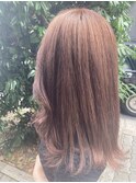 【Lee京橋】ミディアム×ピンクブラウン