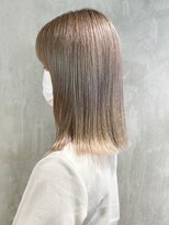 アイティーバイアルバム 八王子店(IT by ALBUM) ホワイトロブ_マロンベージュAラインボブ_ba325942