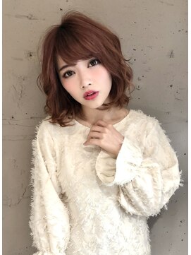 セシルヘアー(CECIL hair) 韓国ヘア×ダブルカラー×ウェーブヘア/ウォームブラウン