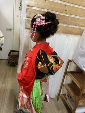 ロカット サロン(Roquat Salon) 七五三着付けとヘアアレンジ　【ヘアメイク/立川/エクステ/袴】