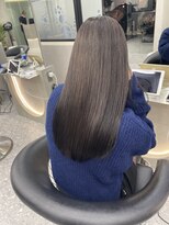ロンド マーレ 天神大名店(Lond mare) ロングヘア/グレージュカラー/黒髪カタログ/福岡顔周り