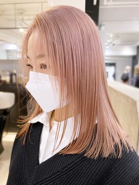 アルバム 渋谷パルコ(ALBUM) ピンクベージュ_チェリーブラウンフェミニンロング_ba358961