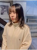 ミディアムウルフ×インナーカラー