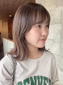 ミルヘアデザイン(mil hair design) ミルクティーベージュダブルカラーケアブリーチインナーカラー