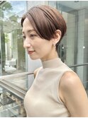 大人ハンサムショート/前髪なしショート/ショートヘア/30代40代
