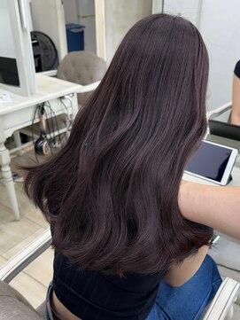 シーン(seen) ★黒髪ネビージュワンレン小顔カットダークアッシュ★