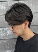 メンズマッシュセンターパートスパイラルパーマニュアンスパーマ