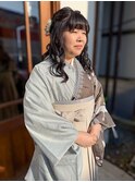 くすみカラー袴コーディネート