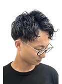 スパイラルパーマ 束感 ナチュラルパーマ ツーブロック