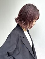 トルネード(TORNADO)&nbsp;大人ミニボブ前髪あり切りっぱなしボブピンクブラウンK20250525