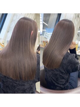 ネウィ 天王寺(newi) 赤味消しグレージュカラー/綺麗系カラー/酸性ストレート