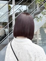 クラリス バイネオ 武蔵小杉(Claris by neo)&nbsp;切りっぱなしボブ☆カシスレッドブラウン/ラベンダーピンク