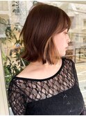 ハイライトバレイヤージュダブルカラーケアブリーチ20代30代