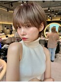 大人美人ショート/イメチェンヘアスタイル/ワイドバング