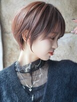 カライング(ing)&nbsp;大人可愛い20代30代40代黒髪前下がりひし形小顔ボブ丸みショート